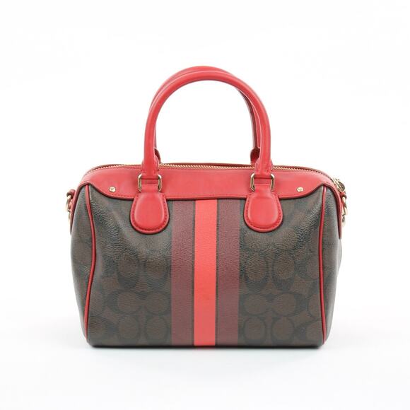 Coach Varsity Stripe Bennett Satchel Bag - Picture 3 of 8